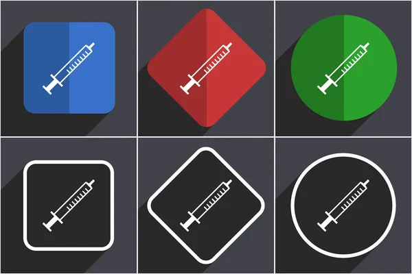 Medizin-Set mit flachen Design-Web-Icons in 6 Optionen — Stockfoto