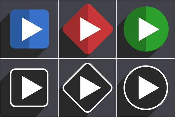 Play Set von flachen Design-Web-Icons in 6 Optionen — Stockfoto