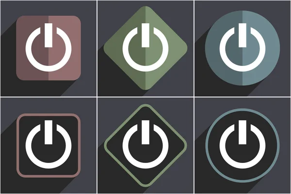 Macht flache Design-Vektor Web-Icons — Stockvektor