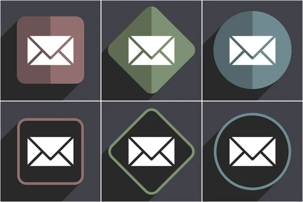 E-Mail flache Design Vektor Web-Icons — Stockvektor