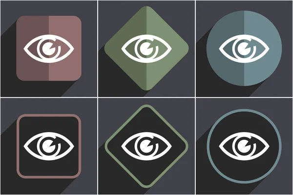 Auge flach Design Vektor Web-Icons — Stockvektor