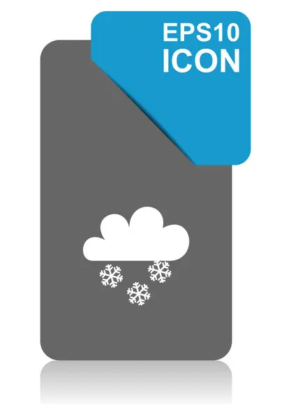 Χιόνι μαύρο και μπλε εικονίδιο διανυσματικού δείκτη σε λευκό φόντο σε EPS 10 — Διανυσματικό Αρχείο