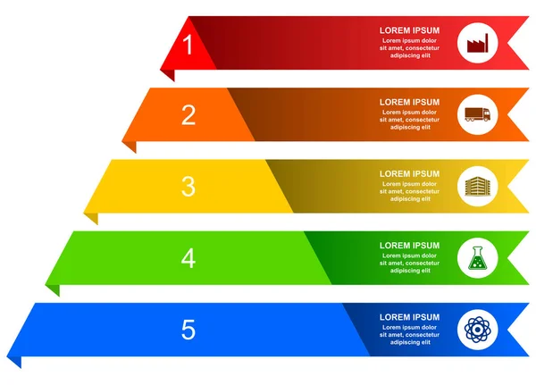 Modèle de présentation d'entreprise, infographie pyramidale vectorielle — Image vectorielle