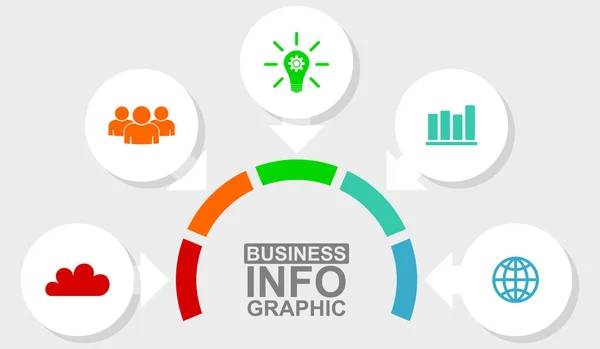 Modelo Infográfico Vetor Para Apresentação Diagrama Ilustração Conceito Negócio Com — Fotografia de Stock
