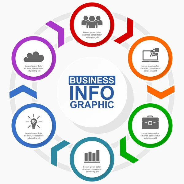 Modelo Infográfico Vetorial Para Apresentação Diagrama Ilustração Conceito Negócio Com — Fotografia de Stock