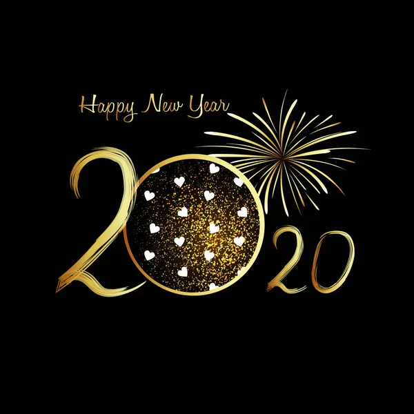 Frohes neues Jahr 2020 lizenzfreie Stockvektoren