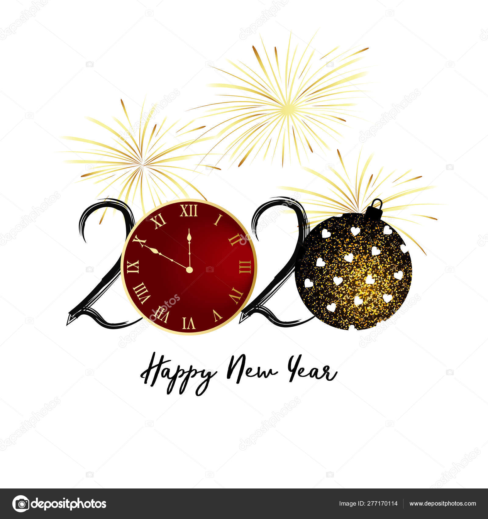 Happy New Year 2020 Stock Vector C Justaa 277170114