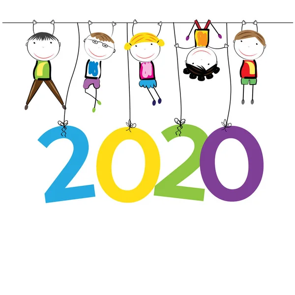 Nouvel an 2020 — Image vectorielle