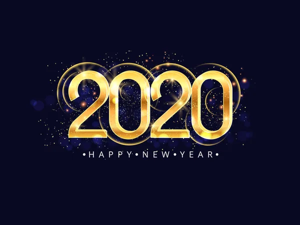 快乐的新年2020 — 图库矢量图片