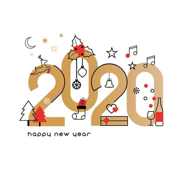 Bonne année 2020 — Image vectorielle