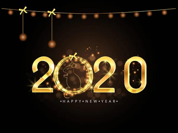 快乐的新年2020 免版税图库矢量图片