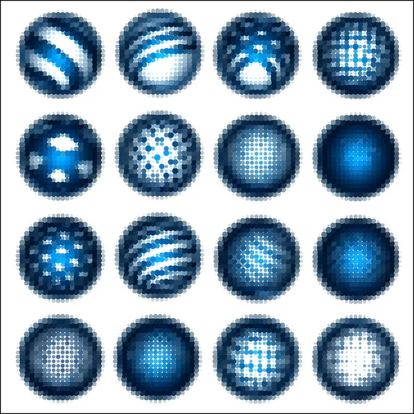Globe mondial minimaliste abstrait avec des points. Halftone sphère iso — Image vectorielle