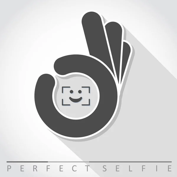 Un selfie parfait. Symbole, vecteur — Image vectorielle