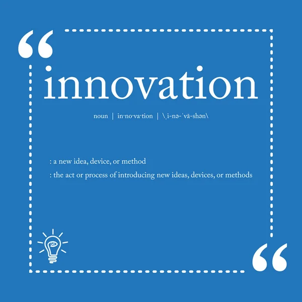 Definition von Innovation — Stockvektor