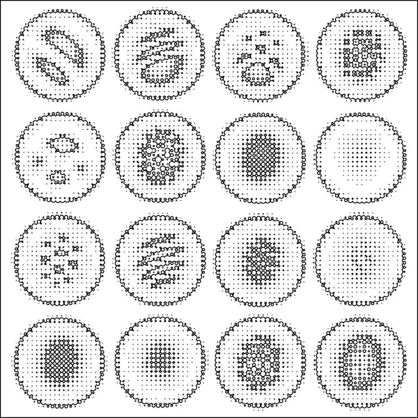 Abstract minimalistische wereld bol met stippen. Rastergebied ISO — Stockvector