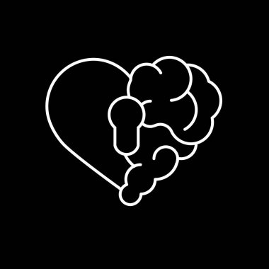Duygusal beyin kilidi güvenliği. Kırık kalp ve beyin ile anahtar salon vektör düz modern simge Logo vektör tasarımı. Zeka, duygular, yalnızlık, boşanma, kırık ilişki, rasyonel düşünme için ruh anahtarı arasındaki etkileşim
