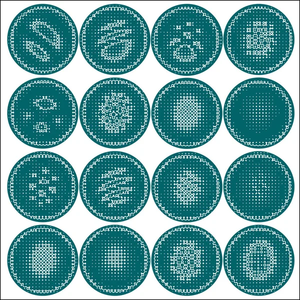 Absztrakt minimalista világ földgömb pontokkal. A félárnyú gömb ISO — Stock Vector