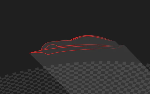 Sport Car vector symbol, vector Set of modern auto linear silhouettes — Stock Vector