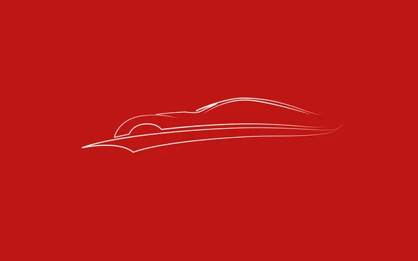Symbole vectoriel Sport Car, vecteur Ensemble de silhouettes linéaires automatiques modernes — Image vectorielle