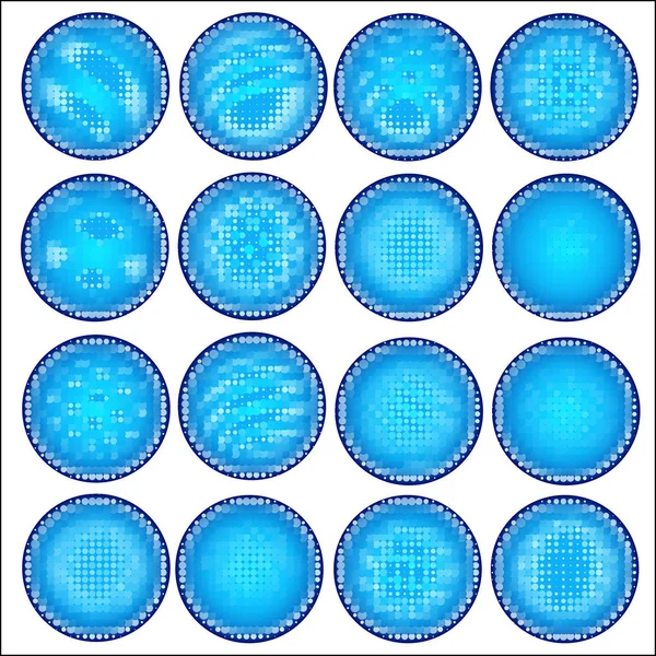 Mundo minimalista abstrato com pontos. Esfera de meio-tom isolada sobre fundo branco, vetor de formas . — Vetor de Stock