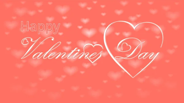 Día San Valentín Caligrafía Diseño Vector Texto — Vector de stock