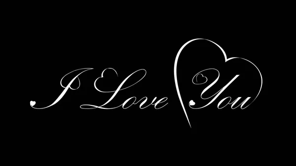 Love You Calligraphy Design Vector Text — Stock Vector