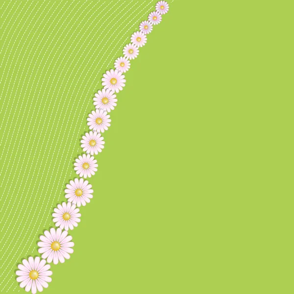 Blumenhintergrund mit Gänseblümchen. Einladung, Druckkarte, Blanko ve — Stockfoto