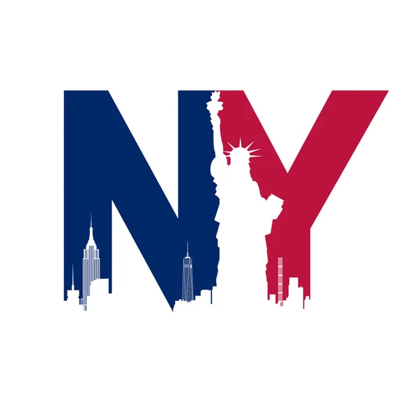 New York Logotypen Vektor Logotyp Ikon — Stock vektor