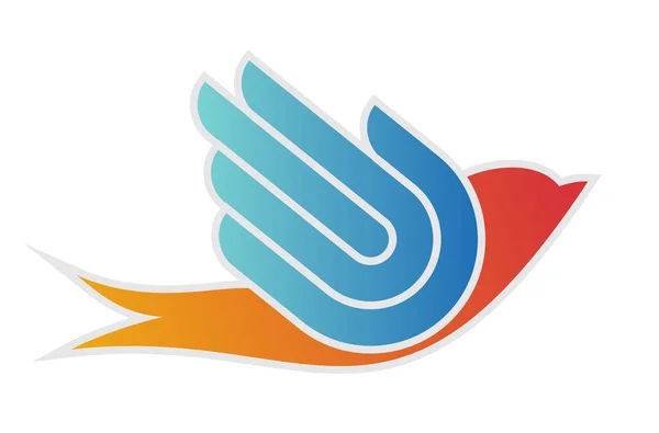 Ręce Jak Skrzydło Gołębia Ikona Pokoju Wektor Logo — Wektor stockowy