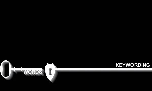关键词概念 带盾牌的钥匙大厅 — 图库矢量图片