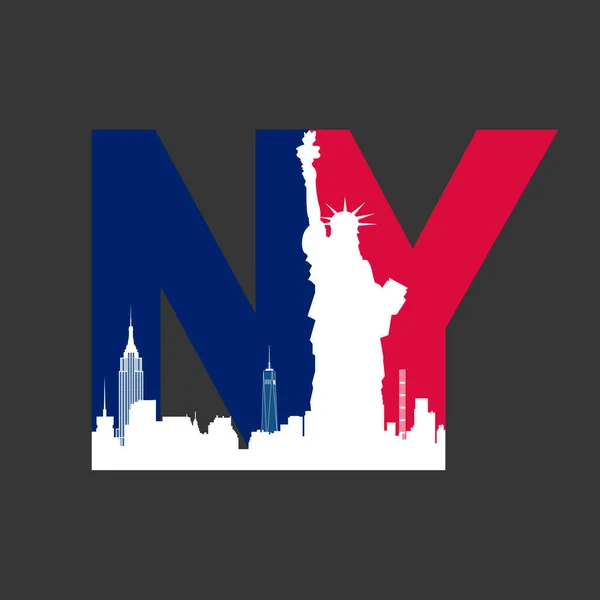 New York Logotypen Vektor Logotyp Ikon — Stock vektor