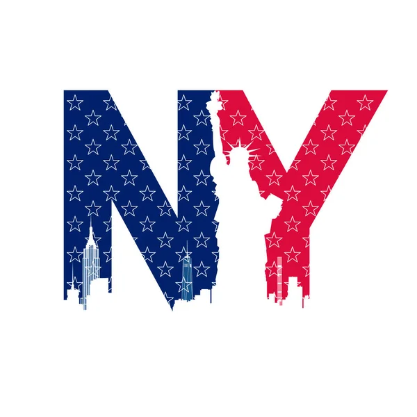 New York New York Logosu Vektör Logosu Simgesi — Stok Vektör