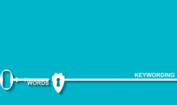 キーワードの概念 シールド付きのキーホール ベクトル — ストックベクタ