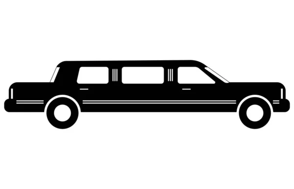 Limousine Simple Flat Icon Vector — Stock Vector