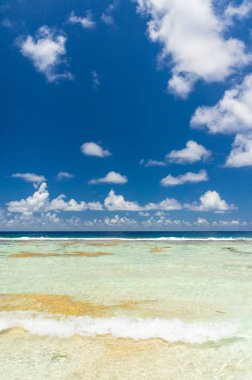 Cennet görünümü Rangiroa Atoll, Fransız Polinezyası