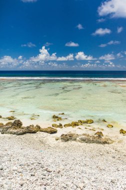 Cennet görünümü Rangiroa Atoll, Fransız Polinezyası