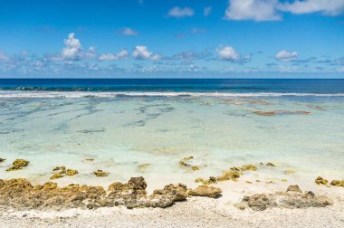 Cennet görünümü Rangiroa Atoll, Fransız Polinezyası