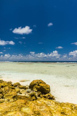 Cennet görünümü Rangiroa Atoll, Fransız Polinezyası