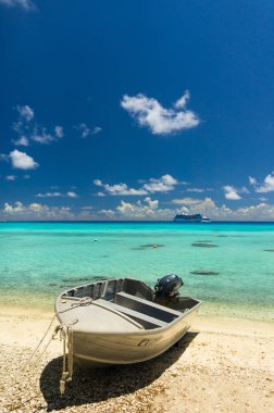 Cennet görünümü Rangiroa Atoll, Fransız Polinezyası