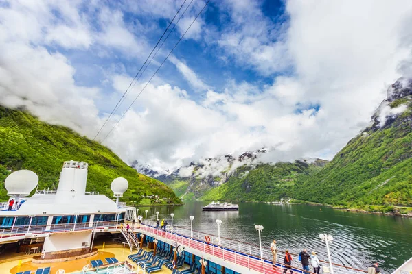 Piękny Widok Geirangerfjord Norwegia — Zdjęcie stockowe