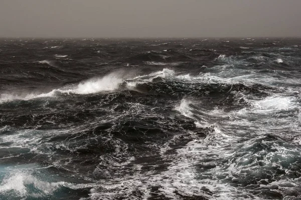 Ondas Marinas Océano Atlántico Durante Tormenta Fotos de stock libres de derechos