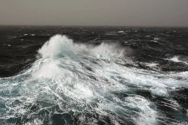 Ondas Marinas Océano Atlántico Durante Tormenta Fotos de stock libres de derechos