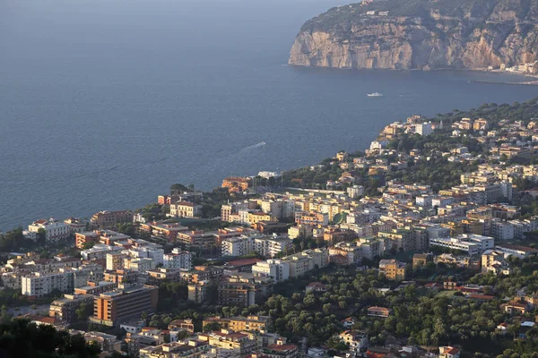 Luftaufnahme Der Stadt Sorrent Italien Abend — Stockfoto