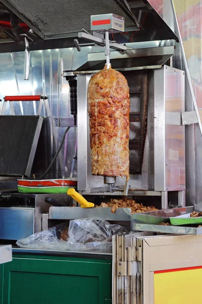 Donner Kebab Porco Rotisserie Fast Food — Fotografia de Stock