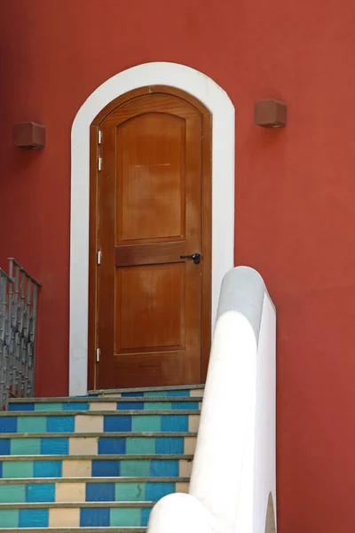 Arch Door and Stairs at House in Positano