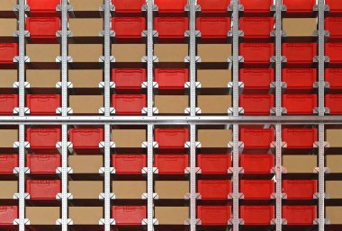 Kutular ve kasalar otomatik yüksek yoğunluklu depolama depo