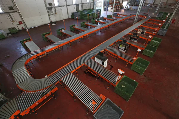 Sorting System Conveyor Loop Distribution Warehouse — Stock Photo, Image