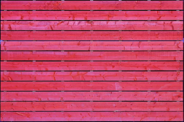 横的红板木背景 — 图库照片
