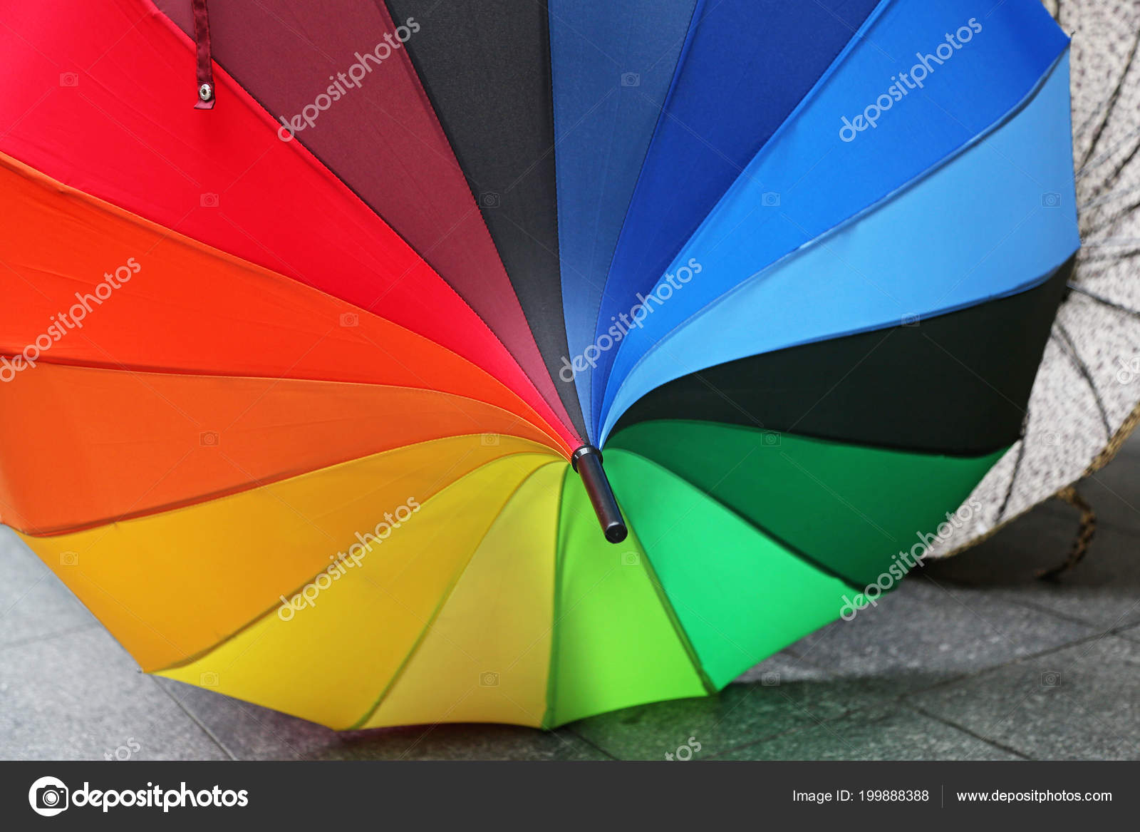 decorative parasol all colors rainbow stock photo baloncici