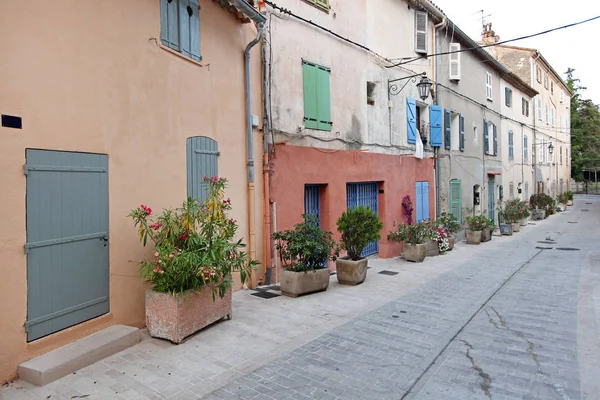 Rue Avec Maisons Traditionnelles Saint Tropez France — Photo